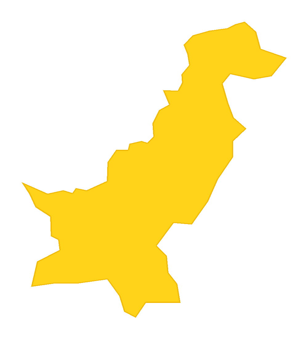 Illustrative Pakistan map based on Natural Earth