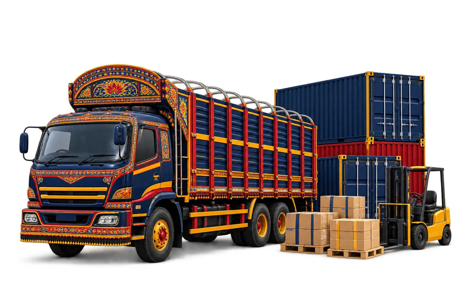 AI illustration: Pakistani freight services
