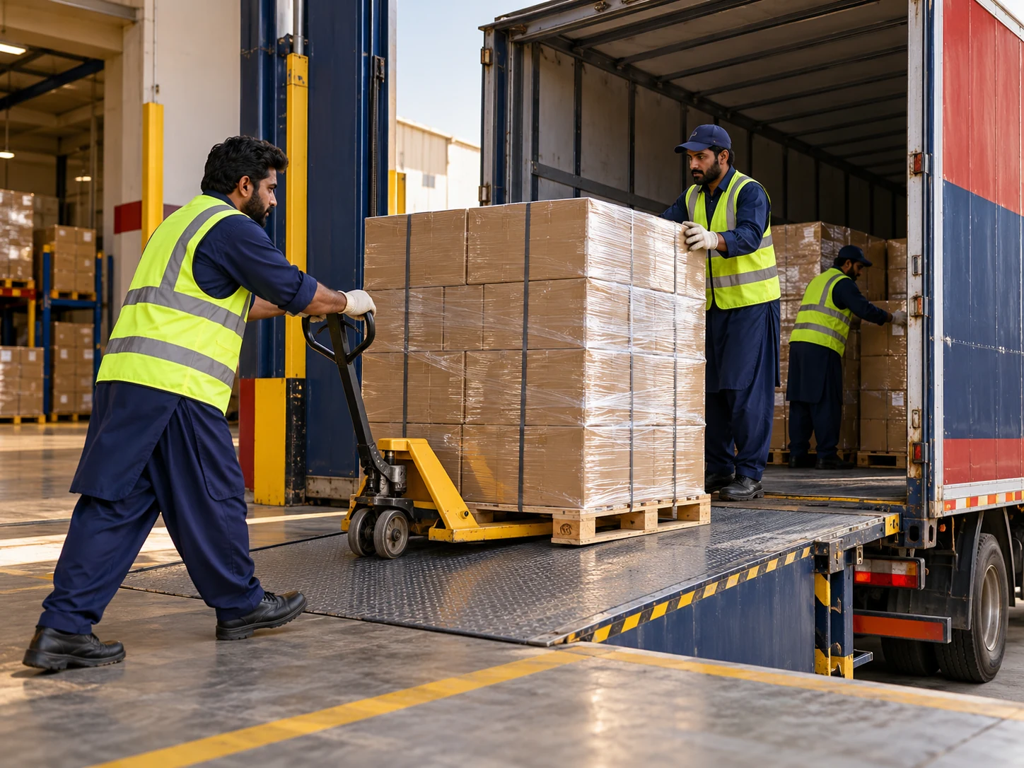 AI illustration: Pakistani loading unloading services