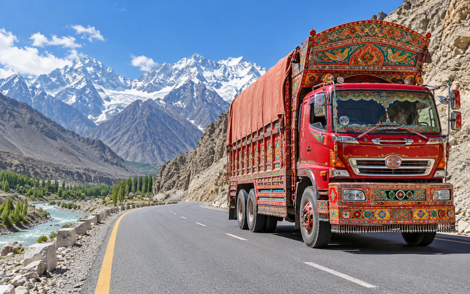 AI-generated illustration: Pakistani why cargo transport